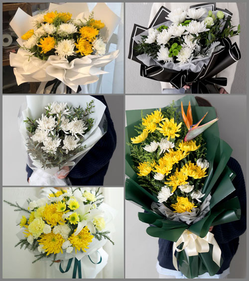 广东梅州市五华县河东镇黄湖村白事花束代送